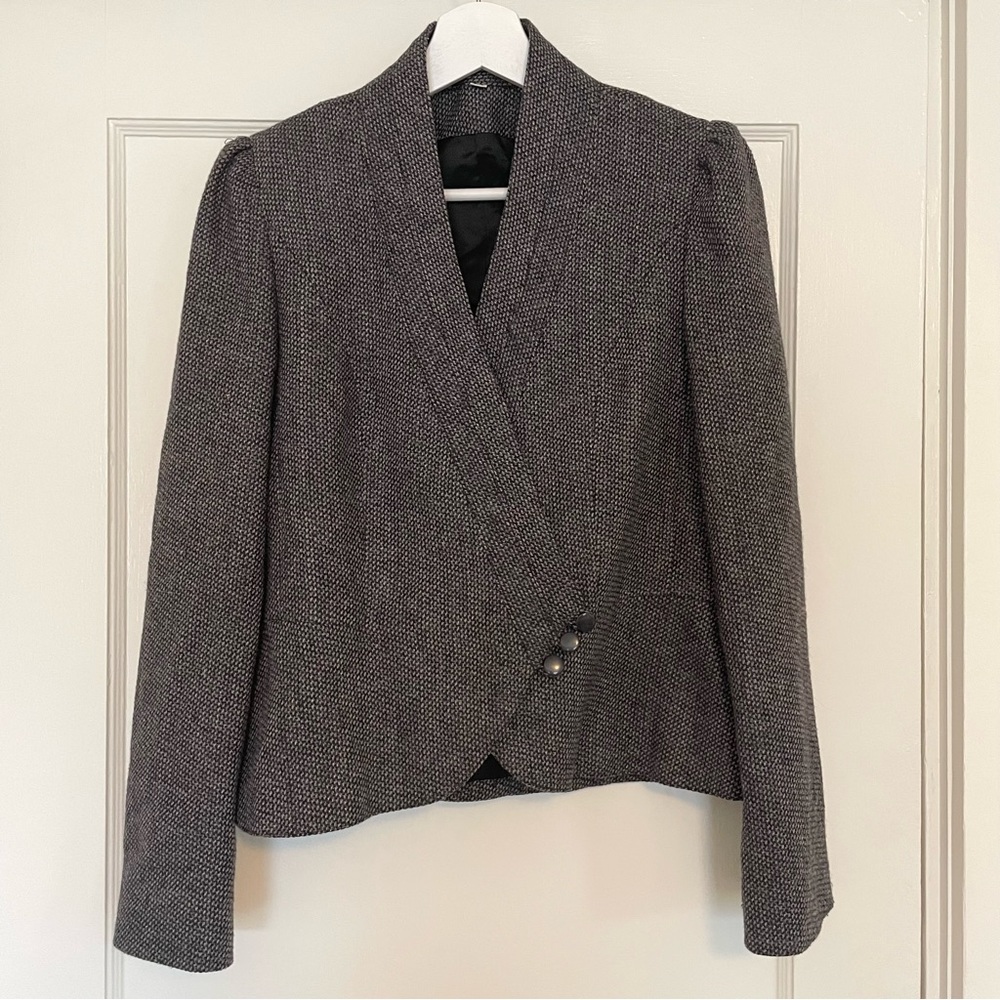 Vintage David Benjamin Cropped Wool-blend Blazer